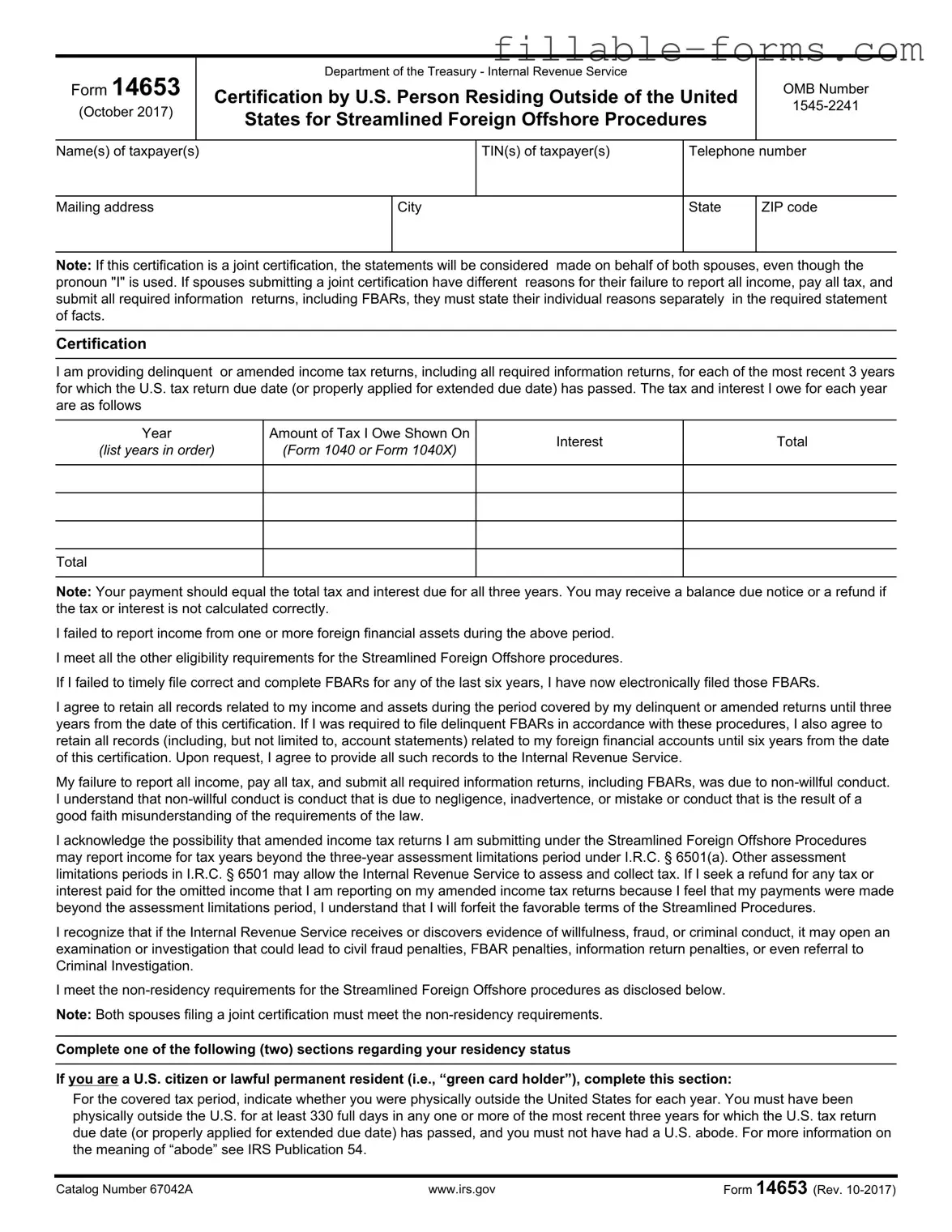 Fill Out a Valid 14653 Template