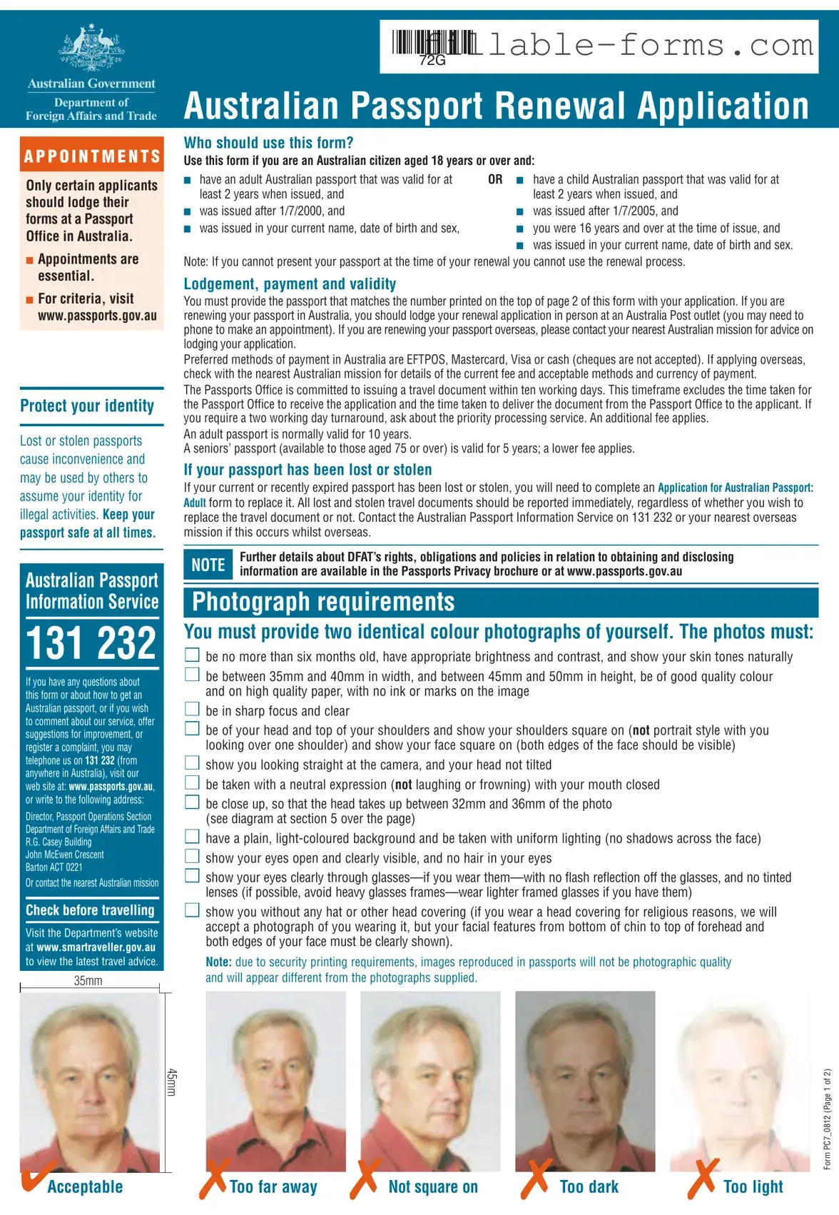 Fill Out a Valid Australian Passport Renewal Template