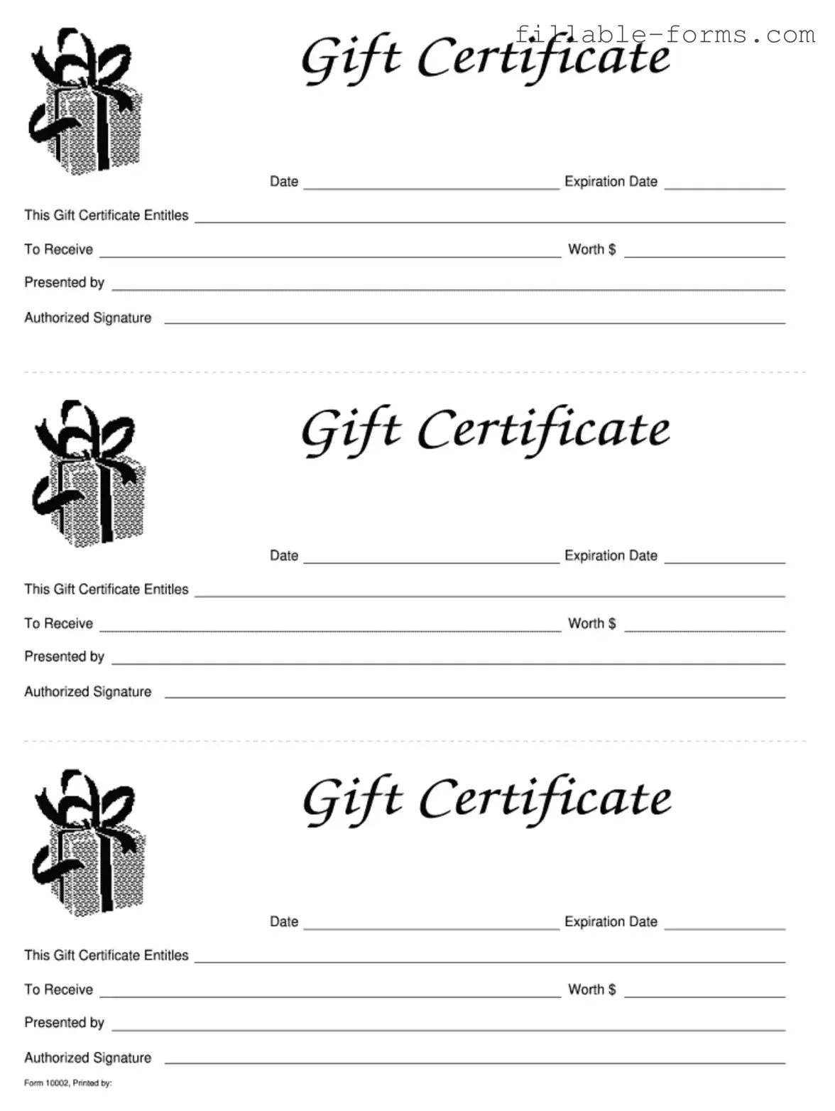 Fill Out a Valid Gift Certificate Template