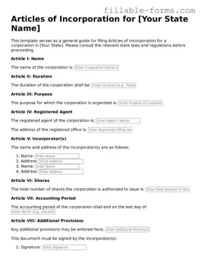 Printable Articles of Incorporation Form