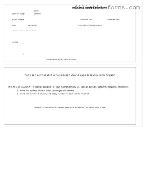 Fill Out a Valid Auto Insurance Card Template