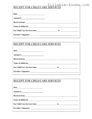 Fill Out a Valid Childcare Receipt Template