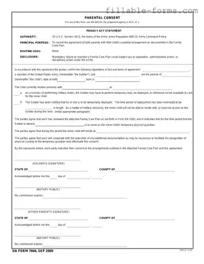 Fill Out a Valid DA 7666 Template