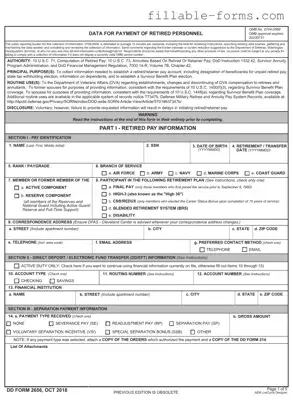Fill Out a Valid DD 2656 Template