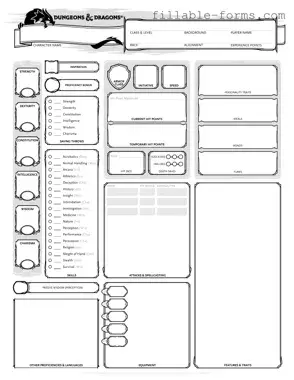 Fill Out a Valid Dnd Character Sheet Template