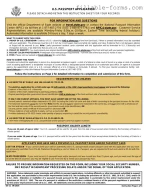 Fill Out a Valid DS-11 U.S. Passport application Template
