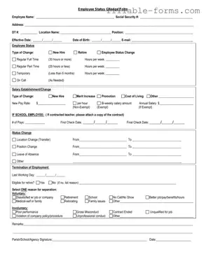 Fill Out a Valid Employee Status Change Template