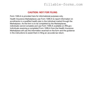 Fill Out a Valid IRS 1095-A Template