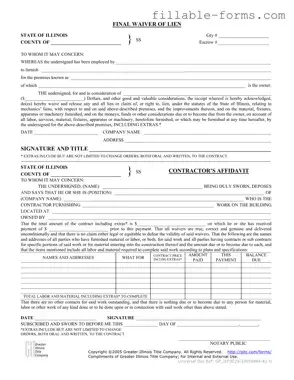 Fill Out a Valid Illinois Final Waiver Of Lien Template