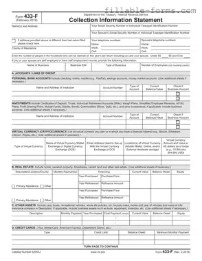 Fill Out a Valid IRS 433-F Template