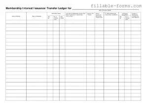 Fill Out a Valid Membership Ledger Template