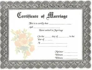 Fill Out a Valid Marriage Certificate Template