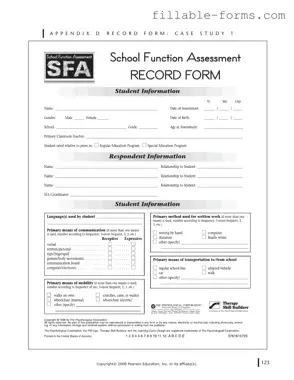 Fill Out a Valid School Function Assessment Template