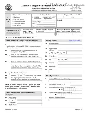 Fill Out a Valid USCIS I-864 Template