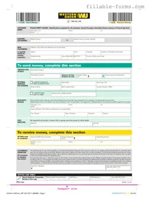 Fill Out a Valid Western Union Template