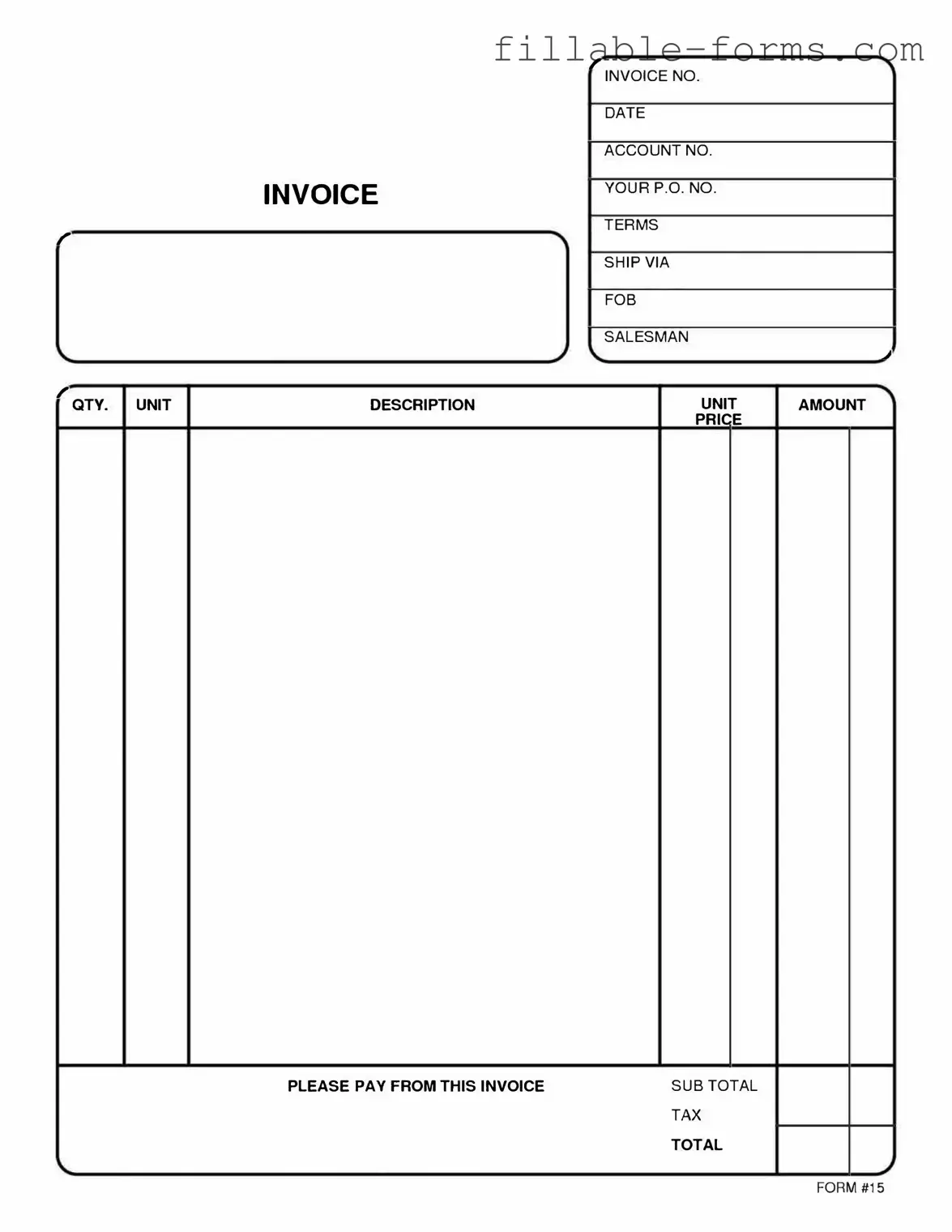 Fill Out a Valid Free And Invoice Pdf Template