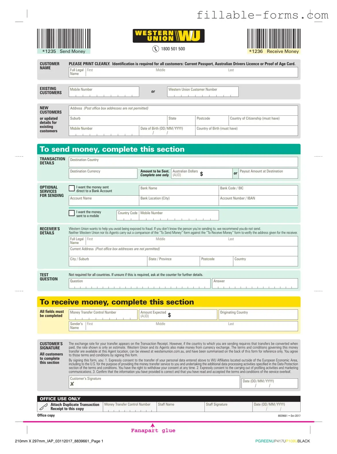 Fill Out a Valid Western Union Template